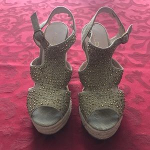 Aldo Espadrille Rhinestone Wedges